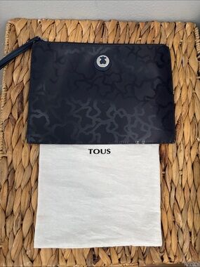 TOUS navy Patterned Wristlet Pouch/clutch
